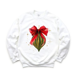 Simply Sage Market Women's Graphic Sweatshirt Coquette Christmas Ornament - 1 of 4