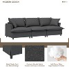 Whisen Oversized Modern Sofa Module for Modular Sectional Sofa, Wide Seat Chenille Armchair with Pillows - 2 of 4