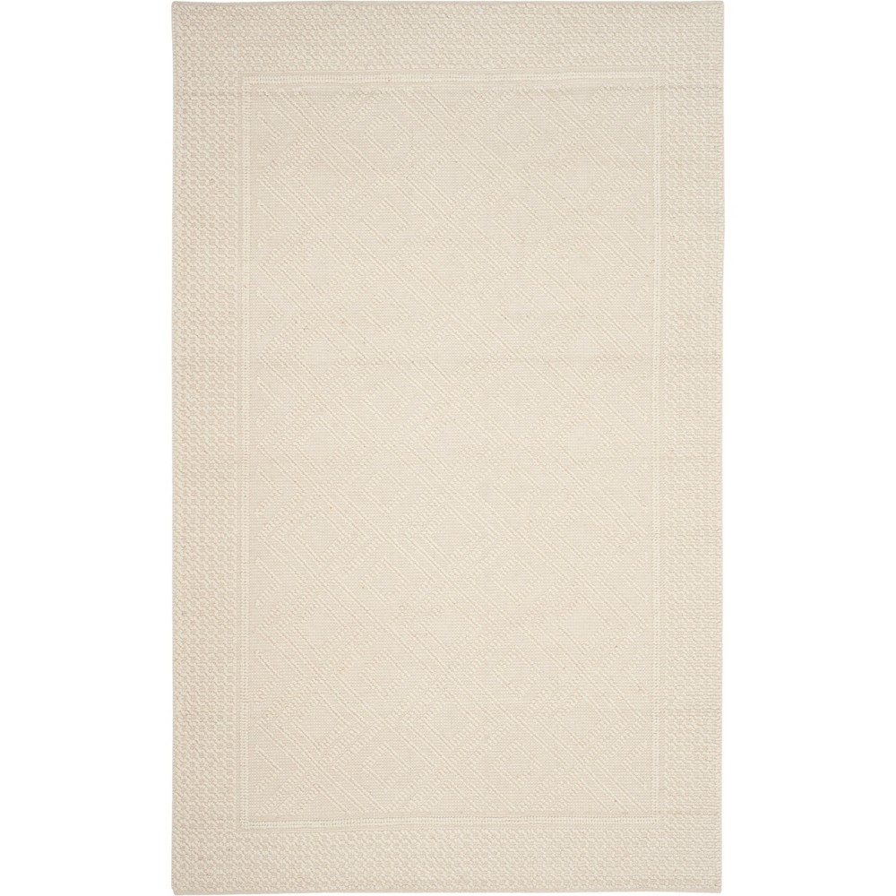 4'x6' Teresita Geometric Woven Rug Ivory - Safavieh