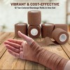 MEDca Self-Adhesive Tape, 12 Pack - 2" x 5-Yards, Elastic Bandage Rolls & Athletic Wrap for Sprains, Swelling, & Soreness, Medium Tan - 3 of 4