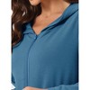 cheibear Women's Zip Up Sweatshirt Robe Hooded Long House Coat Bathrobe Fall Winter - 4 of 4