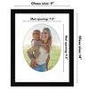 Americanflat 11x14 Picture Frame with Mat - Arch, Oval & Wavy Designs - Stylish Decor for Living Rooms, Dorms, Offices & More - 2 of 4