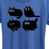 Women's - Instant Message - Sketched Black Cats Short Sleeve Graphic T-Shirt - 2 of 4