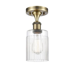 Hadley - 1 Light Semi-Flush Mount In Art Deco Style-13 Inches Tall and 4.5 Inches Wide - 1 of 1