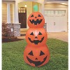 A Holiday Company Inflatable Pumpkin Stack LED Lighted Yard Halloween Decoration - 4 ft - Orange - 2 of 3