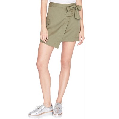 Rachel Roy Womens Utility Pocket Wrap Skirt