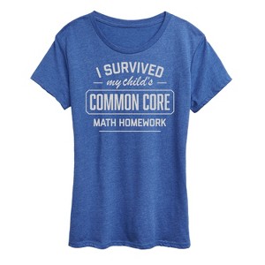 Women's - Instant Message - I Survived Common Core Short Sleeve Graphic T-Shirt - 1 of 4