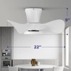 22 in. LED Indoor White Small Ceiling Fan with Remote and Reversible DC Motor, 3 Blades, 3 Color Light Kit - 2 of 4