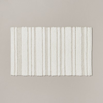 Hastings Home Bathroom Mats 60-in x 24-in Silver Cotton Bath Mat in the Bathroom  Rugs & Mats department at