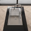 Gulches 32"x19" Stainless Steel Kitchen Sink, Single Bowl Overmount Handmade Brushed Nickel, with US Standard Drain & Hook - 2 of 4