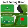MUKE Golf Putting Green with 3 Holes, Flags, Slope & Challenge Cup, Golf Simulators, Golf Mat for Indoor & Outdoor - 3 of 4