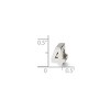 Black Bow Jewelry Sterling Silver Block Style, Number 4 Bead Charm - 2 of 3