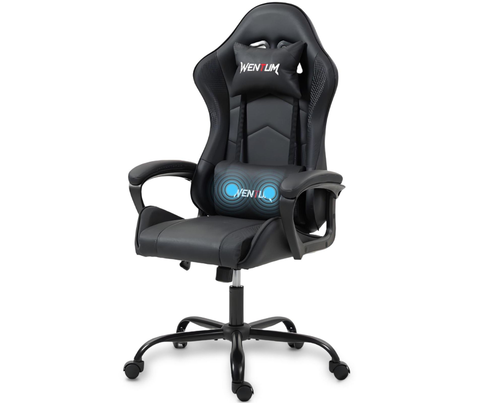 Bosmiller Ergonomic Gaming Chair Racing Style Office Chair, Computer Desk Chair, Swivel Reclining PU Leather PC Gamer Chair