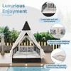 Chic Crate-Weatherproof Outdoor Daybed - Adjustable Backrest & Double Sun Lounger with Detachable Curtains, 4 Cushions for Patio (Cream) - 4 of 4