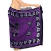 LA LEELA Women's Wrap Swimwear Cover up Sarong Wraps Holiday Beachwear Swimsuit Vacation Wear Bathing Suit Skirts One Size Purple, Abstract - 4 of 4