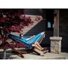 The Hamptons Collection 102” Blue Striped Brazilian Style Hammock with Hammock Stand - 2 of 3