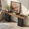 Tribesigns 63"Console Table, Heavy-Duty Look, Modern Entryway Furniture for Living Room, Hallway, Foyer, Brown & Black - 3 of 4