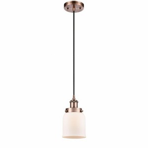 Bell - 1 Light Cord Hung Mini Pendant In Industrial Style-10 Inches Tall and 5 Inches Wide - 1 of 1