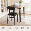 3 Pieces Dining Table Set, Table and Upholstered Chairs for 2, Modern Wooden Dining Room Table Set for Small Places, Apartment - 4 of 4