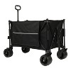 CAVINAS Collapsible Foldable Wagon Cart, All-Terrain Shopping Cart with Side Storage Pockets, Oversized Wagon - 3 of 4
