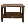 DecoTeak® Eleganto® 24" Teak Wood Shower Bench with Shelf in Woodland Brown Finish - 3 of 4