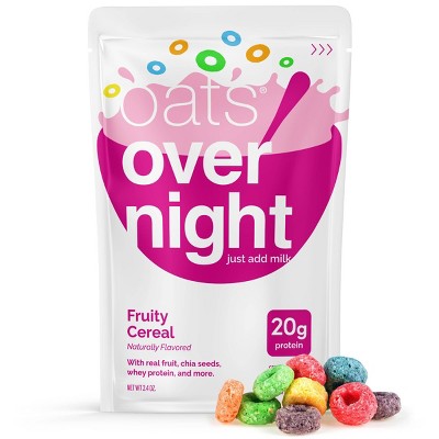 Oats Overnight Fruity Cereal Breakfast Shake Pouch - 2.4oz