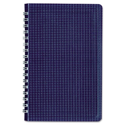 Blueline Poly Cover Notebook 6 x 9 3/8 Ruled Twin Wire Binding Blue Cover 80 Sheets B4082