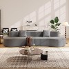 109" Modern Sectional Curved Couch, Upholstered 4-Seater Sofa with 2 Throw Pillows,Luxury Chenille Boucle Couches with High-Density Foam - 3 of 4