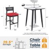 UNISOAR Modern 5PC Outdoor Patio Bar Set,Rounded Square Sintered Stone Table & 4 Swivel Bar Chairs,Non-Rust Aluminum Frame, Marble-Inspired Top - 4 of 4