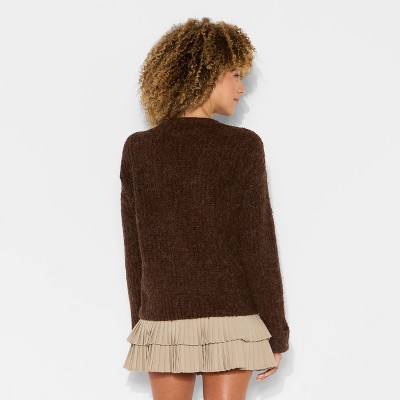Women's Crewneck Cozy Cocoon Pullover Sweater - Wild Fable' - image 3