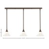 Toltec Lighting Any 3 - Light Chandelier in  Bronze with 7" Italian Ice Shade - 2 of 2
