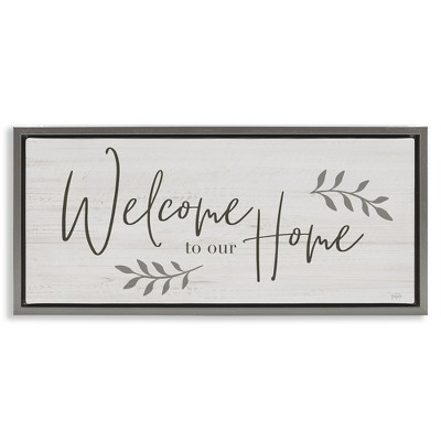 Stupell Industries Welcome To Our Home Country Sign, 25" x 11"