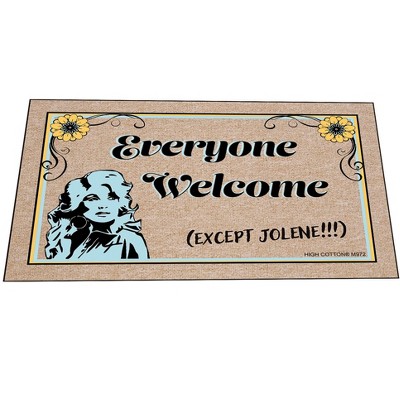 Collections Etc Everyone Welcome (Except Jolene) Dolly Parton Doormat