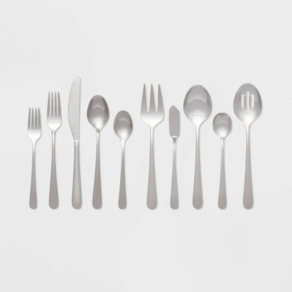 Photos - Other Appliances 65pc Harrington Flatware Set Silver - Threshold™