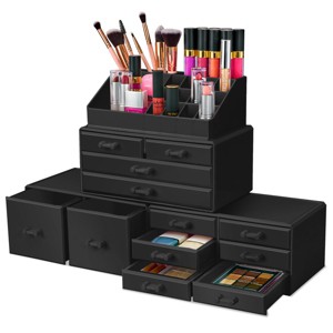 Sorbus Large 12 Drawers Makeup Organizer with Lipstick Slots & Makeup Brush Holders - 1 of 4