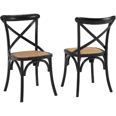 Modway Gear Dining Side Chair Set of 2 - Black