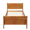 PAGED Modern Wooden Platform Bed, Twin Size Bed Frame with Headboard and Wood Slat Support, Sleigh Bed for Bedroom - 4 of 4