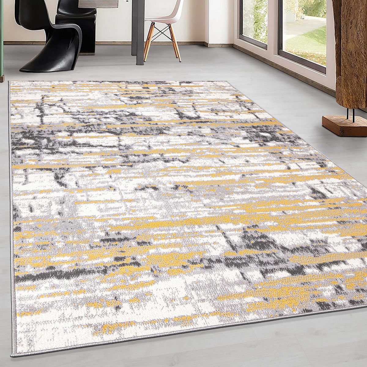World Rug Gallery Vintage Abstract Modern Area Rug: Indoor Runner, Low Pile, Stain-Resistant - thumbnail 6