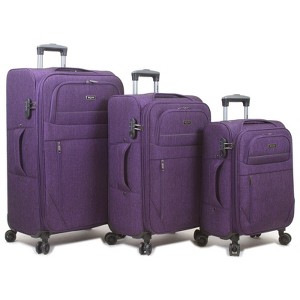 Dejuno Aurora Lightweight Denim 3-Piece Spinner Luggage Set - 1 of 4