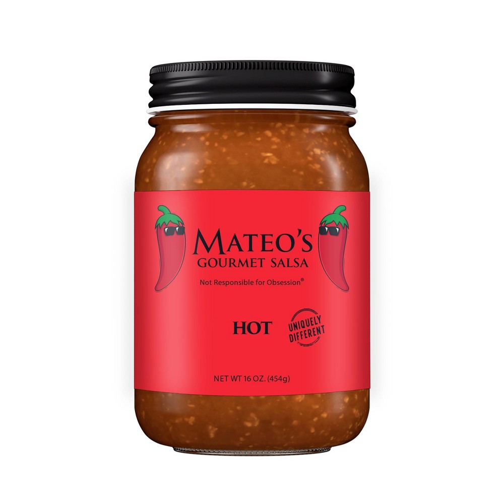 MATEO'S Gourmet Hot Salsa - 16oz