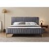 Omax Decor,Julia Upholstered Contemporary Fabric King Platform Bed - 4 of 4