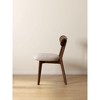 PAGED Wooden Dining Chairs Upholstered Dining Room Chairs Kitchen Chairs with Curved Backrest for Dining Room, Kitchen - 3 of 4