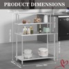 Heavy Duty Stainless Steel Table with Shelves Commercial Kitchen Prep Table with 2 Tier Overshelf - 2 of 4