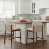 Christopher Knight Home Drea Modern Rubberwood Upholstered Counter Stools (Set of 2) - 2 of 4
