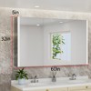 Rail 60'' x 32'' Medicine Cabinet with Mirrors and Lights, Recess/Wall Mount LED Bathroom Cabinet, 3 Light Mode, Dimmable, Defogger, Aluminum, Silver - 2 of 4