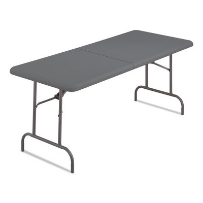 Iceberg IndestrucTable Classic Bi-Folding Table, Rectangular, 60" x 30" x 29", Charcoal