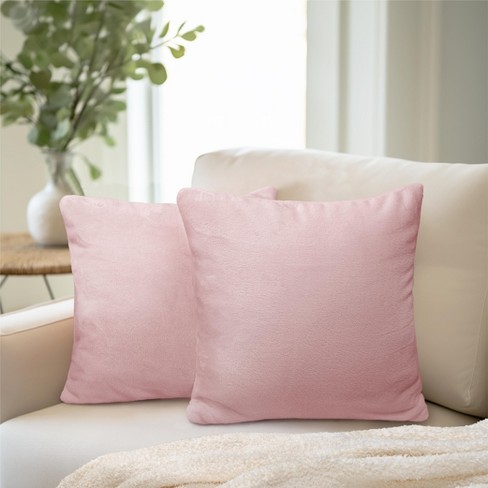 Blush Pink Pillow Covers, Soft Decorative Throw Pillows For Couch, Corduroy  18x18 Pillow Cover, Set Of 2, 18 X 18 Inch, Light Pink