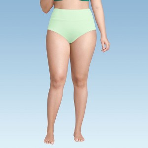 Lands' End Women's Chlorine Resistant Pinchless High Waisted Bikini Bottoms - 1 of 3
