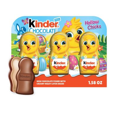 Kinder Chick Hollow Figure Chocolate - 1.5oz/3ct