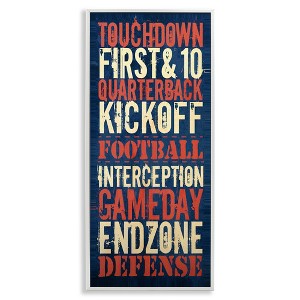 Stupell Industries Rustic Football Phrases, 10" x 24" - 1 of 4